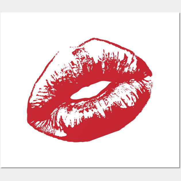 RED LIPS Pop Art Wall Art by BruceALMIGHTY Baker